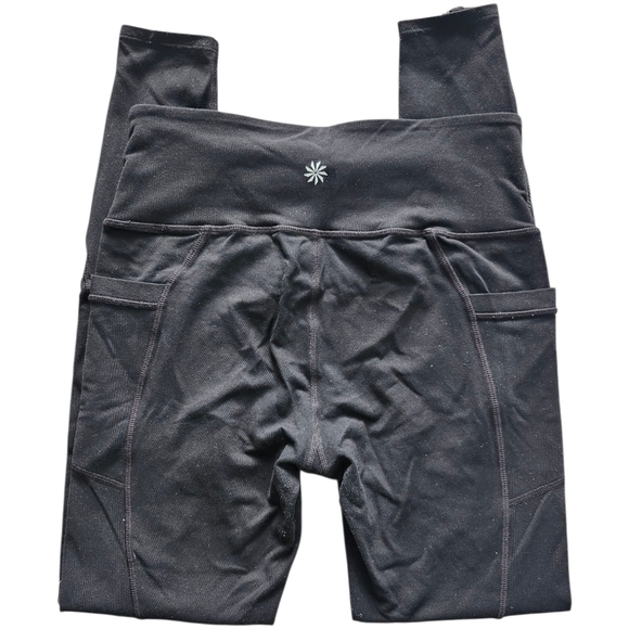 Athleta Black Pocket Leggings With Ankle Zippers - Picture 4 of 5